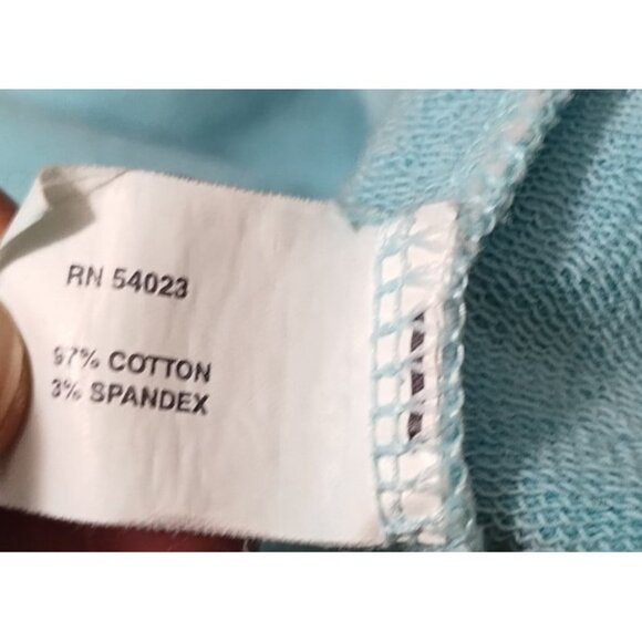 VTG Y2K Gap Fitted Turquoise Cotton Full Zip XS Preppy - Picture 4 of 4